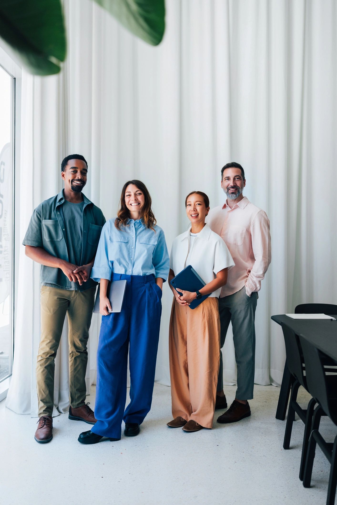 Professional consulting team in a modern office