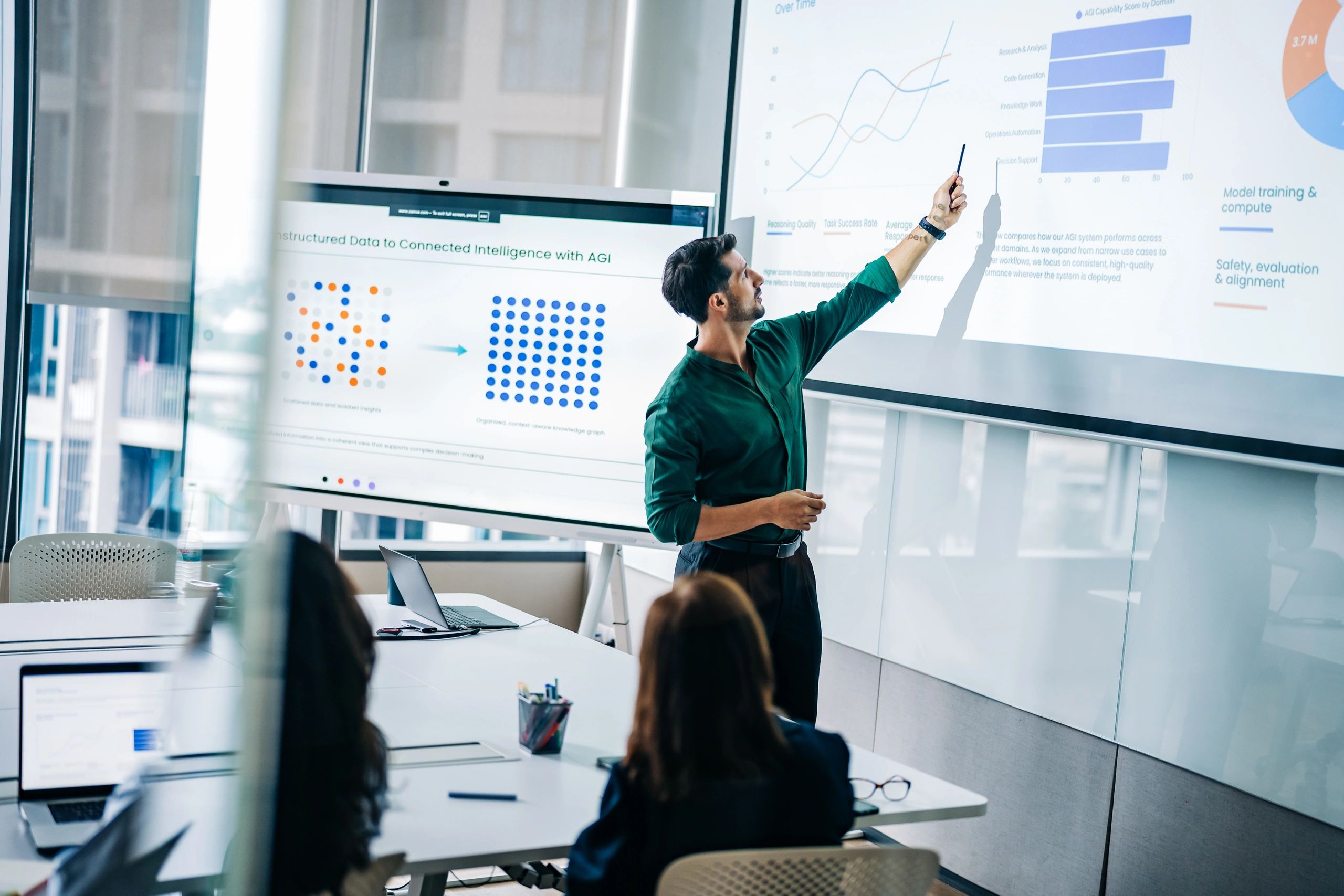 Executive team reviewing digital transformation strategy